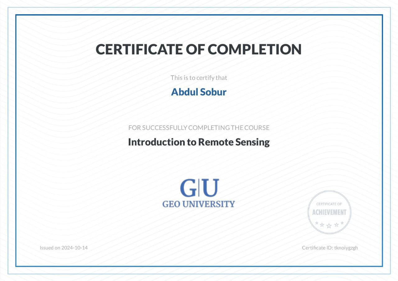 Certificate Of Completion